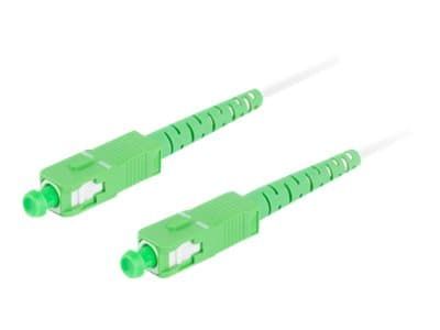 Lanberg - Patch-kabel - SC/APC (hane) till SC/APC (hane) - 20 m - 3 mm - fiberoptisk - simplex - 9 / 125 mikrometer - G.657.A2 - halogenfri - vit - (