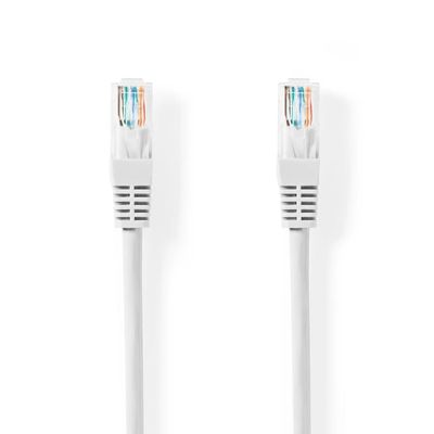 Cat 5e kabel | U/UTP | RJ45 Han | RJ45 Han | 2.00 m | Rund | PVC | Hvit | Stikkord