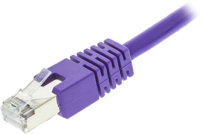DELTACO FTP Cat6 patchkabel 0,5m, lilla