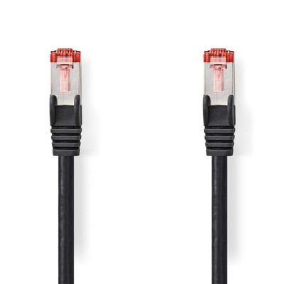 Nedis CAT6 Nettverkskabel | RJ45 Han | RJ45 Han | S/FTP | 2.00 m | Rund | LSZH | Sort | Label