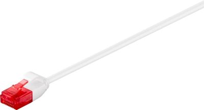 Goobay CAT 6 smal patchkabel, U/UTP, hvit kobberleder (CU), 7,5 m
