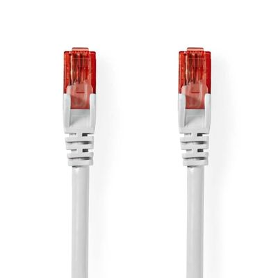 Nedis CAT6 Nätverkskabel | RJ45 hane | RJ45 hane | U/UTP | 30.0 m | Rund | PVC | Vit | Label