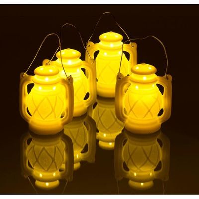 2-Pack - Lykta med LED - Batteridriven Ljuslykta
