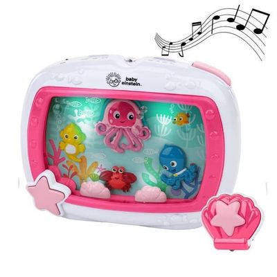BABY EINSTEIN Baby Nattlampa - Rosa Havsdrömmar - 25 min inställning ljus, ljud, musik eller lugnande havsljud, fjärrkontroll