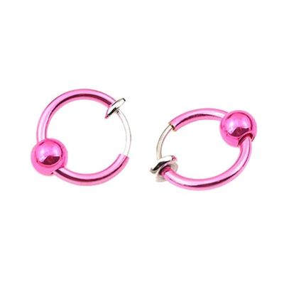 2-pack rosa utklipp av nese ring falsk piercing nese septum