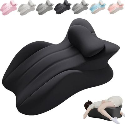 OBOSOE Stor Ergonomisk Kudde för Magläge, Supermjuk Sovkudde med Avtagbart och Tvättbart Fodral