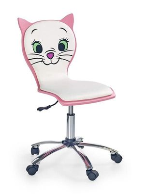 KITTY 2 ungdomslænestol hvid og pink