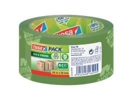 Tesapack Eco & Strong - Pakketape - 50 mm x 66 m - polypropylen - grønn
