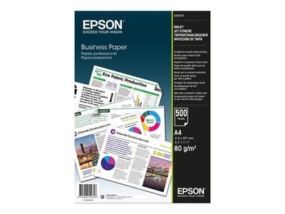 Epson Business Paper - A4 (210 x 297 mm) - 80 g/m² - 500 ark vanlig papir - for EcoTank ET-2850, 2851, 2856, 4850, L6460, L6490; WorkForce Pro RIPS W