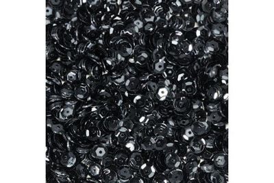 Paljett 8mm 500gr sort