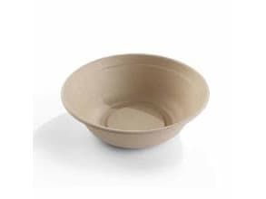 Bakke rund 1000 ml Ø209x62 mm Bagasse bionedbrydelig Natur FF,4 ps x 75 stk/krt