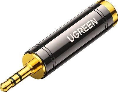 Adapter / adapter UGREEN fra 3,5 mm jack til 6,5 / 6,35 mm mini jack (grå)