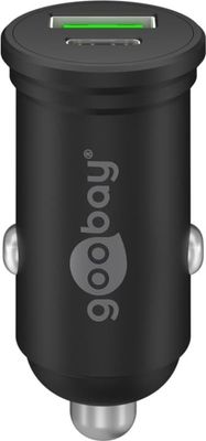 Goobay Dobbel USB-billader USB-C™ PD (Power Delivery) (45 W) 45 W (12/24 V), egnet for enheter med USB-C™ (Power Delivery), f.eks. iPhone 12