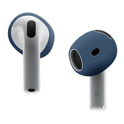 Til AirPods 4 ørepropper Anti-slip silikone etui Øreværne ørepropper - Mørkeblå