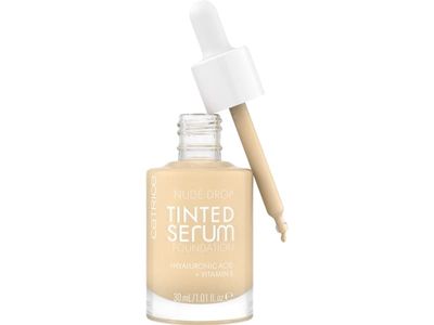 CATRICE Nude Drop Tinted Serum Foundation, Drypp flaske, Serum, Beige, 010N, Sensitiv Hud, Alle hudtyper, Fuktighetsgivende
