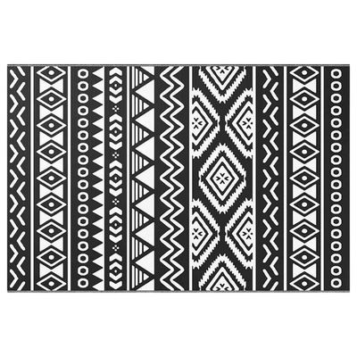 vidaXL Uteteppe ARAKIL svart 120x180 cm PP