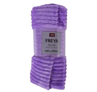 Pledd FREYA 150x200cm, lavendel lilla