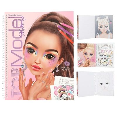 TOP Model TopModel MAKE UP Designbok Pyssel Smink Bok med stickers Talita