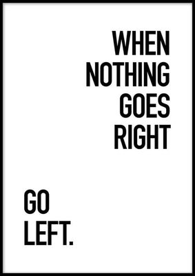 When Nothing Goes Right Plakat