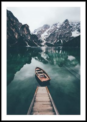 Boat in Lake No5 Plakat