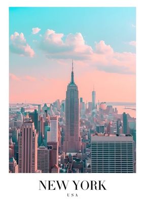 NEW YORK USA Affisch/Poster/Print/Tavla Storlek 50cm x 70cm