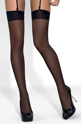 Obsessive S800 Stockings Black Stay-ups