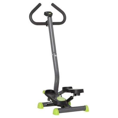 Rootz Stepper - Stepper Med LCD-skærm - Aerobic Ab Exercise Fitness - Træningsmaskine - Stål - ABS - Grå + Grøn + Sort - 55 x 44 x 108 cm