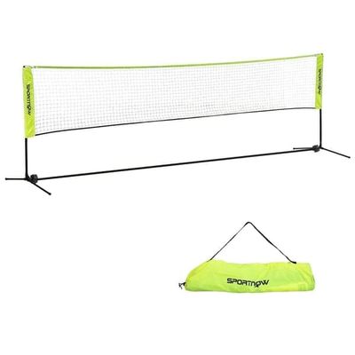 Sammenklappeligt tennis/fjerboldnet 103/120/155 cm, højdejusterbart, taske, grøn