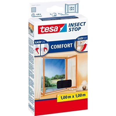 tesa COMFORT 55667-00021-00 Flugnät (B x H) 1000 mm x 1000 mm Antracit 1 st