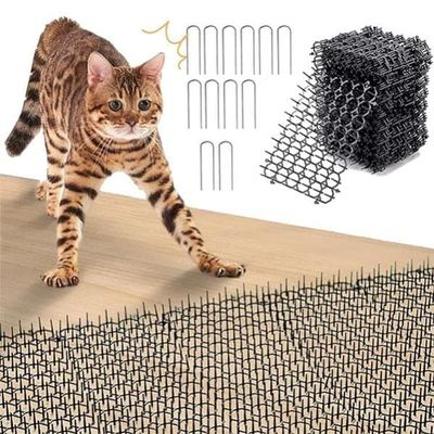 12-Pack Kattavvisande Mattor, Husdjursgrind, Kattavvisande Matta, Kattstaket för Trädgård, Taggstaket för Husdjursavskiljning