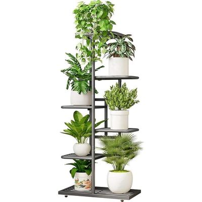 Metalblomsterstativ til blomster og planter Stående hylde med 6 hylder 105 cm