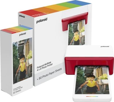 Polaroid Hi-Print 4x6 Photo Printer White E-Box, Termisk, 4" x 6" (10x15 cm), Bluetooth, Hvit