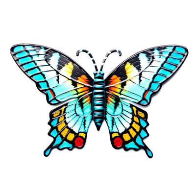 Sommerfugl Veggklistremerke Hagepynt 18.5x0,3x12cm - Blå