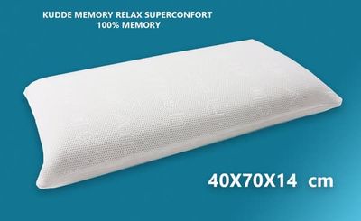 Dibapur ® Visco Memory nackkudde med 3D Air Fresh-överdrag 40 cm x 70 cm x 14 cm ortopedisk nackkudde