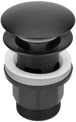 Overløbsprop til håndvask, matsort, 1 1/4''