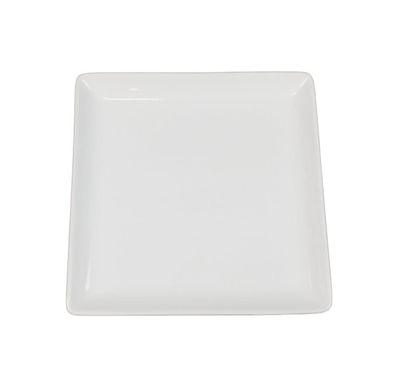 Fyrkantig Porslins Tallrik - Elegant - 6 pack