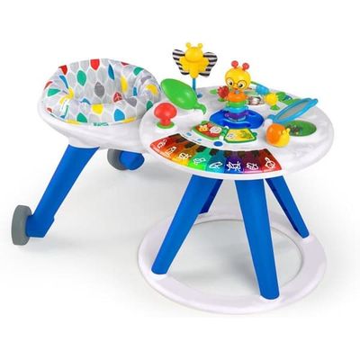 BABY EINSTEIN 4-i-1 Evolutionär Baby Walker Aktivitetsbord 360° Vridbar, Säker, Avtagbar Utvecklande Leksak, Piano, Musik