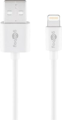 Lightning USB-opladnings- og synkroniseringskabel, 0,5 m, hvid