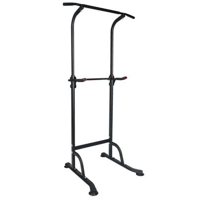 Höjdjusterbar Power Tower, Multi-Funktionell Dip Station med Pull Up Bar, Träningsutrustning för Hemmaträning och Styrketräning