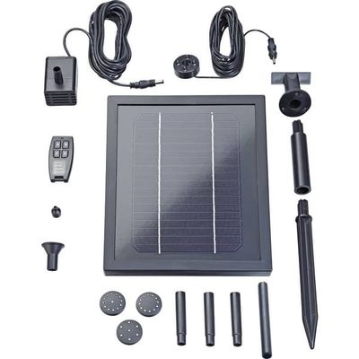 Pontec 43324 PondoSolar 250 Control Solcells-pumpset med belysning, med batterilagring