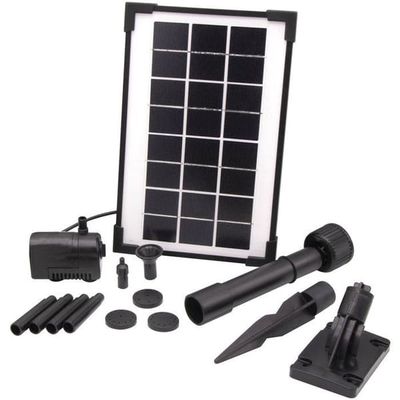 Fontänpump - UBBINK - SolarMax 250 - Flödeshastighet 200 l/h - 6V 160mA solpanel - Vulkanstrålar och klocka