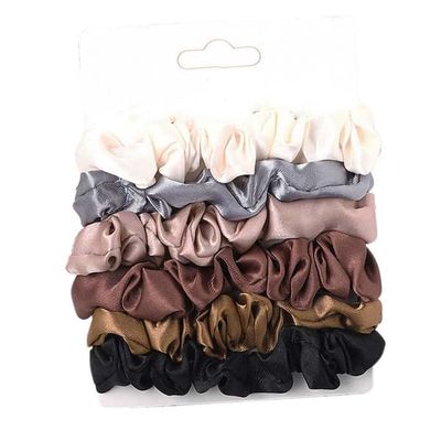 6-pack crunchies hårstr) beige brun svart