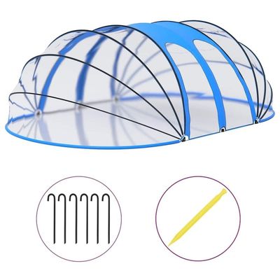 vidaXL poolkuppel 620x410x205 cm oval