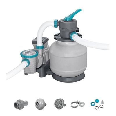 Sandfilter / filtreringspump för simbassänger upp till 54 m3 - Bestway - 8 327 L/h - Med förfilter