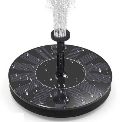 Vandfontæne solcelledrevet 16 cm Sort