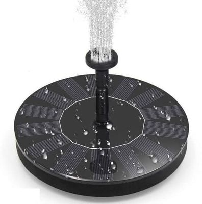 Vandfontæne solcelledrevet 16 cm Sort