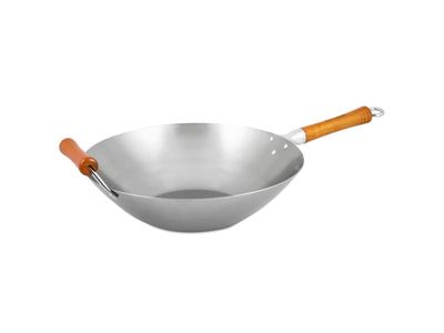 Ken Hom Excellence, Rund, Wok-/stekepanne, Stål, Tre, Kull stål, 36 cm
