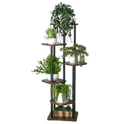 BLOMSTERBED METALSTATIV STÅENDE LOFTPLANTEHYLDE 132 CM [BLOMSTERBED2]