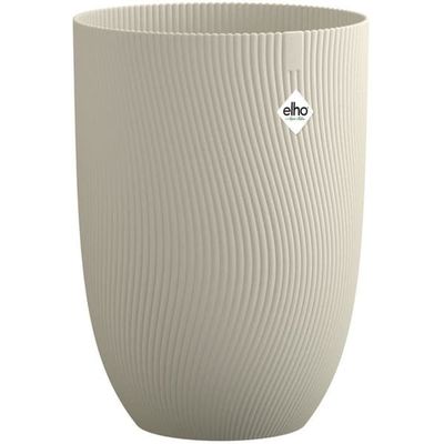 Hög blomkruka - ELHO - Sereh Tall 30 - 22 L - L 30 x B 29,5 x H 41 cm - Beige - Balkong/inomhus/utomhus
