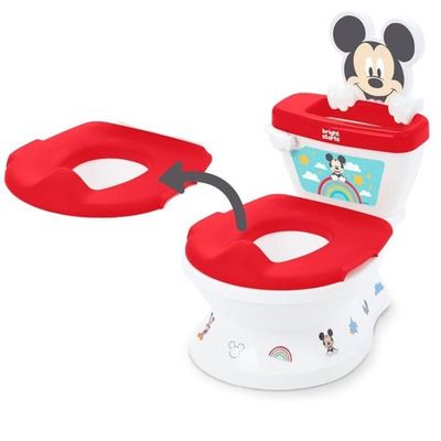 DISNEY BABY - MICKEY - Minitoalett med inkluderad toalettsitsreducerare, 2 i 1, MySize, Avtagbar potta för enkel rengöring